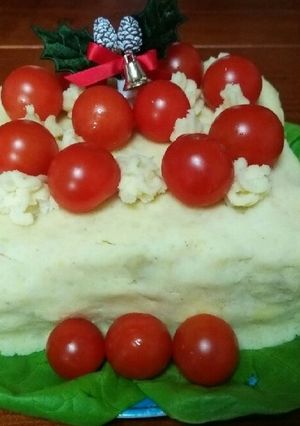 マッシュで甘くないクリスマスケーキ♪-レシピのメイン写真