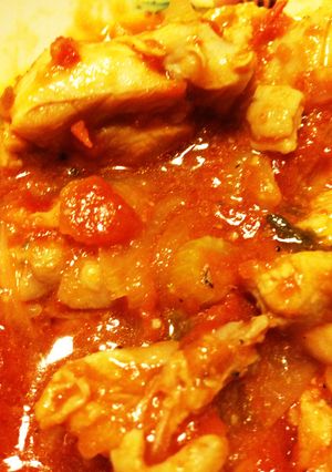 熱々を召し上がれー！鶏肉のトマトソース煮-レシピのメイン写真