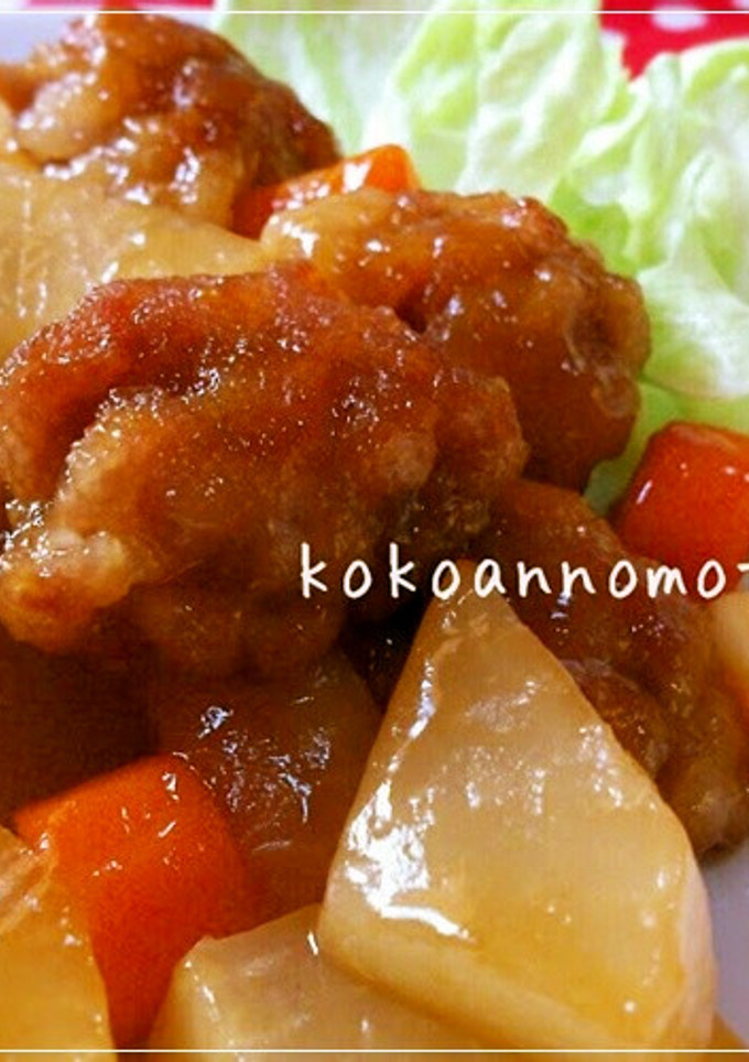 豚コマ団子と大根のオイスターソース炒め-レシピのメイン写真
