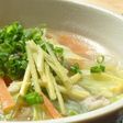 あっさりコンソメの生姜スープうどん