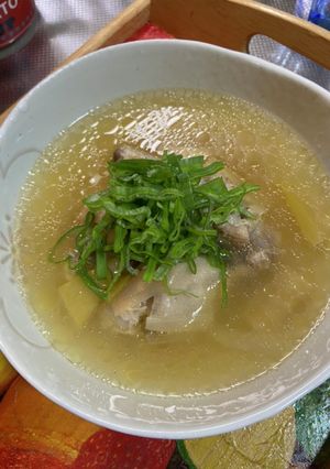 簡単手羽元参鶏湯！圧力鍋でスープとろ〜り-レシピのメイン写真