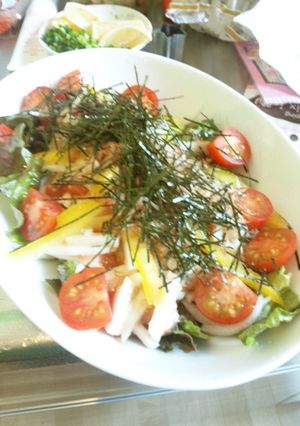 梅と長芋のシャキシャキサラダ～ごま油風味-レシピのメイン写真