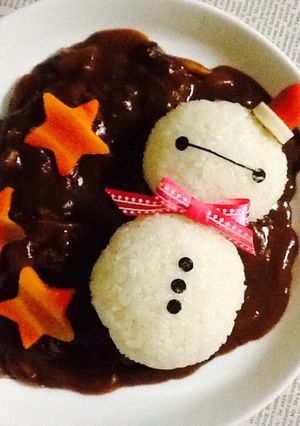 ベイマックス雪だるま⛄️ハッシュドビーフ-レシピのメイン写真