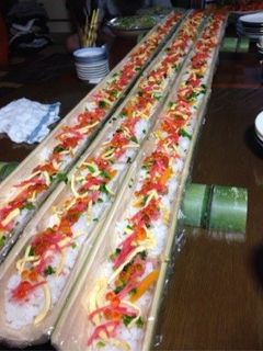 流しそうめん竹で!ちらし寿司♡-レシピのメイン写真
