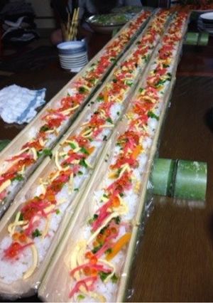 流しそうめん竹で！ちらし寿司♡-レシピのメイン写真