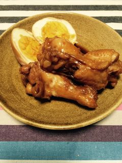 鶏の手羽元&ゆで卵のお酢煮込み-レシピのメイン写真