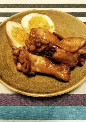 鶏の手羽元&ゆで卵のお酢煮込み-レシピのメイン写真