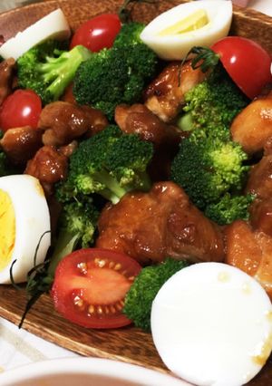 ローストチキン〜ブロッコリー、卵添え〜-レシピのメイン写真