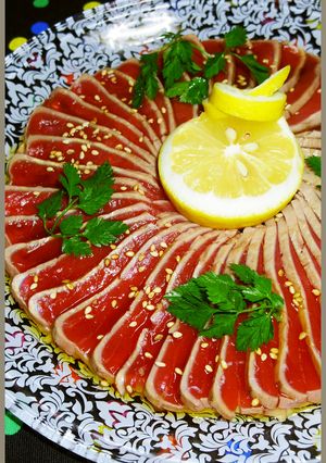 刺身嫌いが考案まぐろステーキカルパッチョ-レシピのメイン写真
