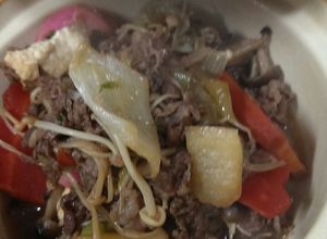 野菜たっぷり 牛肉小間切れすき焼き♪-レシピのメイン写真