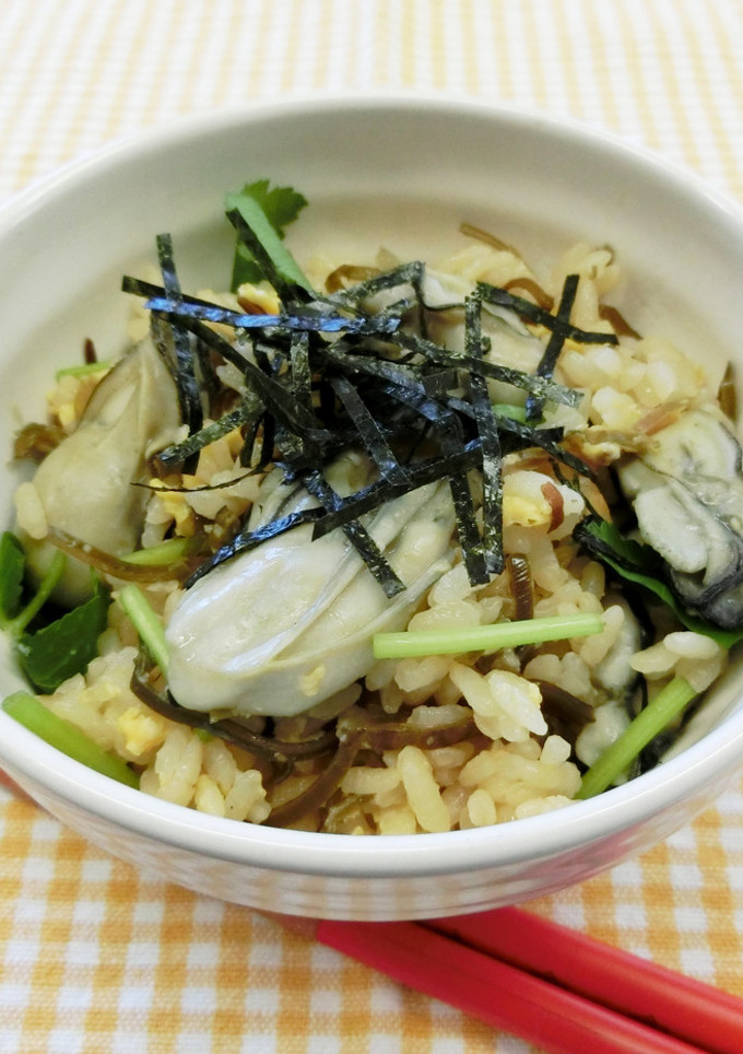 かきと塩昆布の炊き込みごはん-レシピのメイン写真