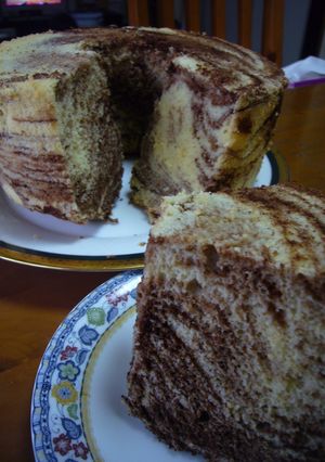 ノンオイル★豆腐ココアシフォンケーキ-レシピのメイン写真