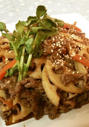 にんにく風味❁牛肉と根菜のきんぴら風-レシピのメイン写真