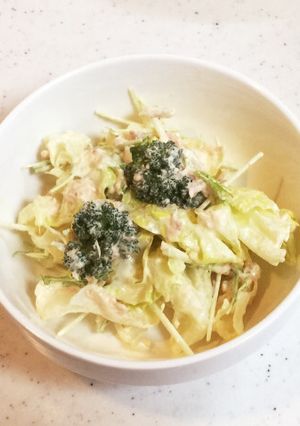 レタス&水菜&ブロッコリーのサラダ-レシピのメイン写真