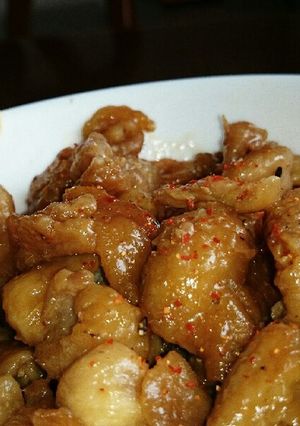 コラーゲンたっぷり❗鶏皮での甘辛❗-レシピのメイン写真
