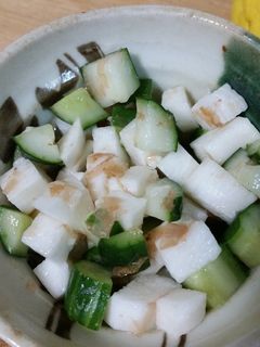 長芋とキュウリの梅酢あえ-レシピのメイン写真