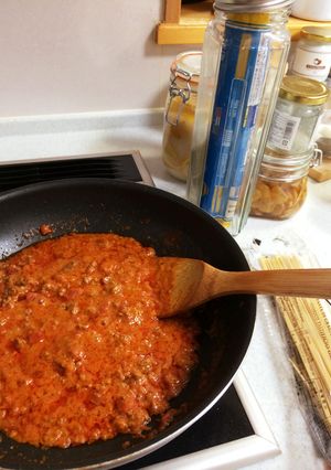 トマトたっぷりミートソーススパゲティー-レシピのメイン写真