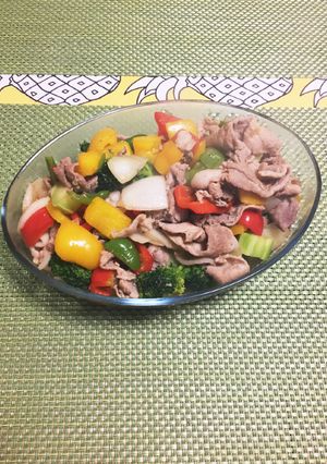 パプリカと豚肉のカラフル中華炒め-レシピのメイン写真