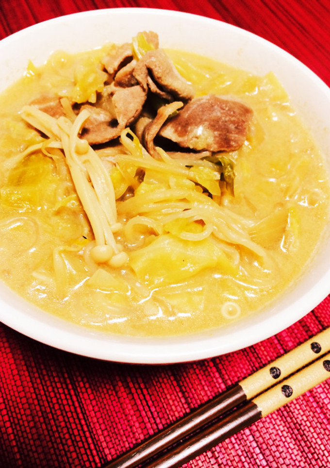 白滝で！コクまろミルク味噌ラーメン風♡-レシピのメイン写真
