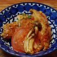 かつお節風味♡チキンピリ辛トマト焼き