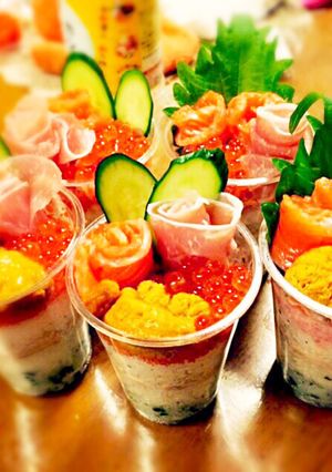 今日ちょっと贅沢しませんか？カップ寿司♡-レシピのメイン写真