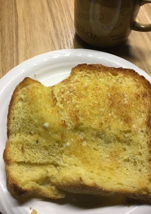 かぼちゃ煮入り食パンのトースト-レシピのメイン写真