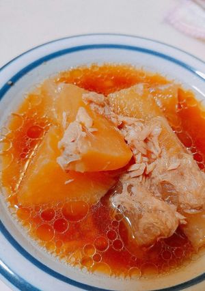 聖護院ダイコンとツナ缶の煮物-レシピのメイン写真
