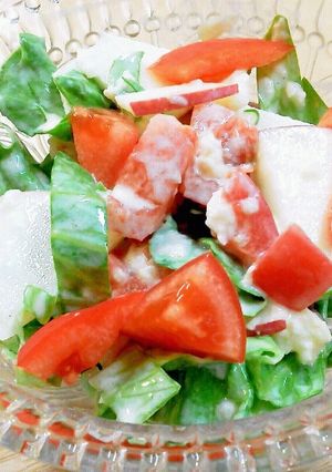 甘い～リンゴのドレッシングでサラダ♪-レシピのメイン写真