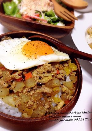 野菜たっぷり♡和風カレー味ガパオ風ライス-レシピのメイン写真