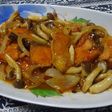 鮭としめじのチリマヨケチャソース炒め