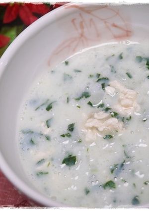 離乳食後期　ささみほうれん草の豆乳おじや-レシピのメイン写真