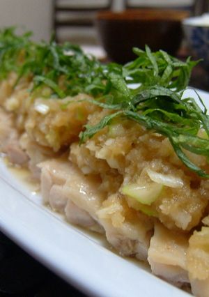 やわらかレンジ蒸し鶏の薬味おろしがけ。-レシピのメイン写真