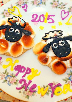 お正月ひつじのショーンマシュマロマフィン-レシピのメイン写真