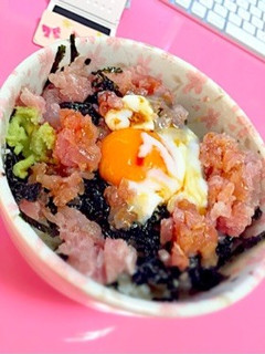まぐろのたたきご飯♡温玉のせ(´艸`*)-レシピのメイン写真