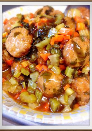 肉団子☆たっぷり野菜の甘酢あんかけ。-レシピのメイン写真