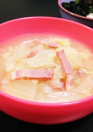 たっっぷり白菜のお味噌汁-レシピのメイン写真