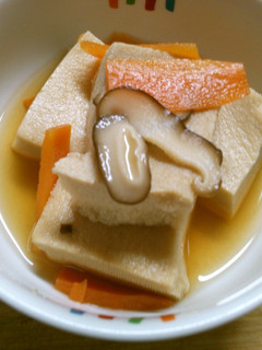 簡単♪ 高野豆腐 椎茸 人参の 含め煮!-レシピのメイン写真