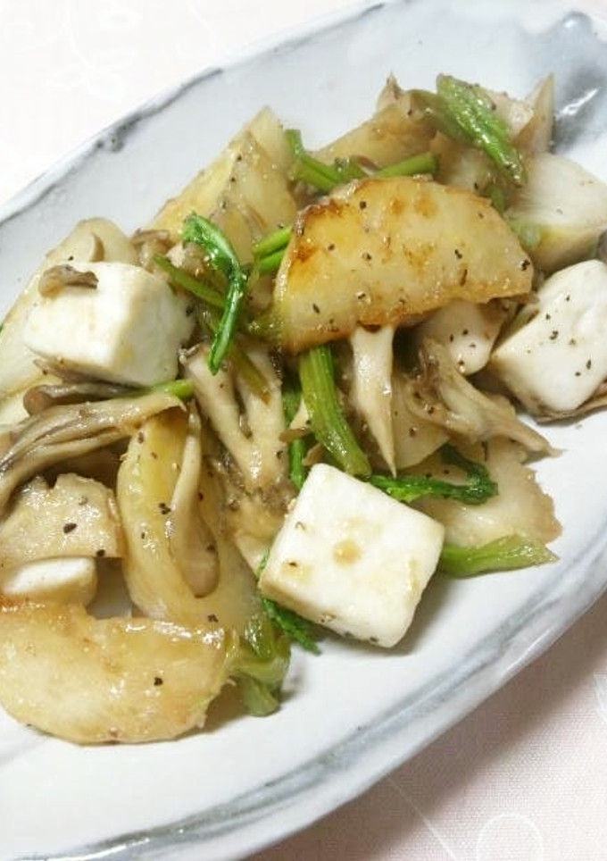 シンプル♬かぶと舞茸とはんぺん炒め-レシピのメイン写真