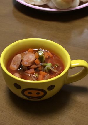 トマトと糸こんの野菜スープ-レシピのメイン写真