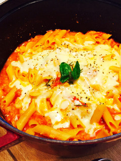 簡単!大豆ミートソースの煮込みパスタ-レシピのメイン写真