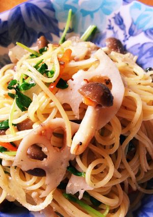 蓮根入り和なパスタ-レシピのメイン写真