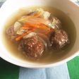 簡単!豚ひきの肉団子で野菜あんかけスープ