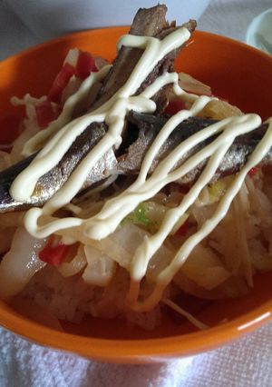 いわしの缶詰でどんぶり♪お野菜とコラボ-レシピのメイン写真