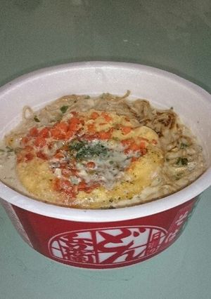 豆乳どん兵衛(そば)-レシピのメイン写真