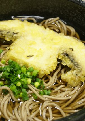 ギガマッシュルーの天ぷらそば♪-レシピのメイン写真