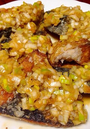 さっぱりネギだれのせ♪塩鯖の竜田揚げ-レシピのメイン写真