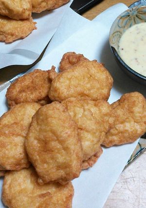 ﾁｷﾝﾅｹﾞｯﾄ風♡鶏挽き肉ふわふわ揚げ-レシピのメイン写真