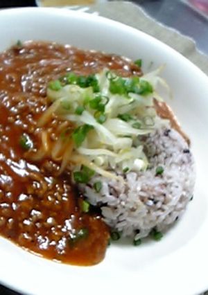 トマト味☆合挽き肉そぼろのあんかけごはん-レシピのメイン写真