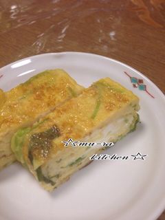 ミツバの厚焼き玉子-レシピのメイン写真