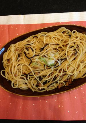 残り物で納豆パスタ-レシピのメイン写真